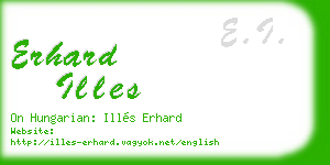 erhard illes business card